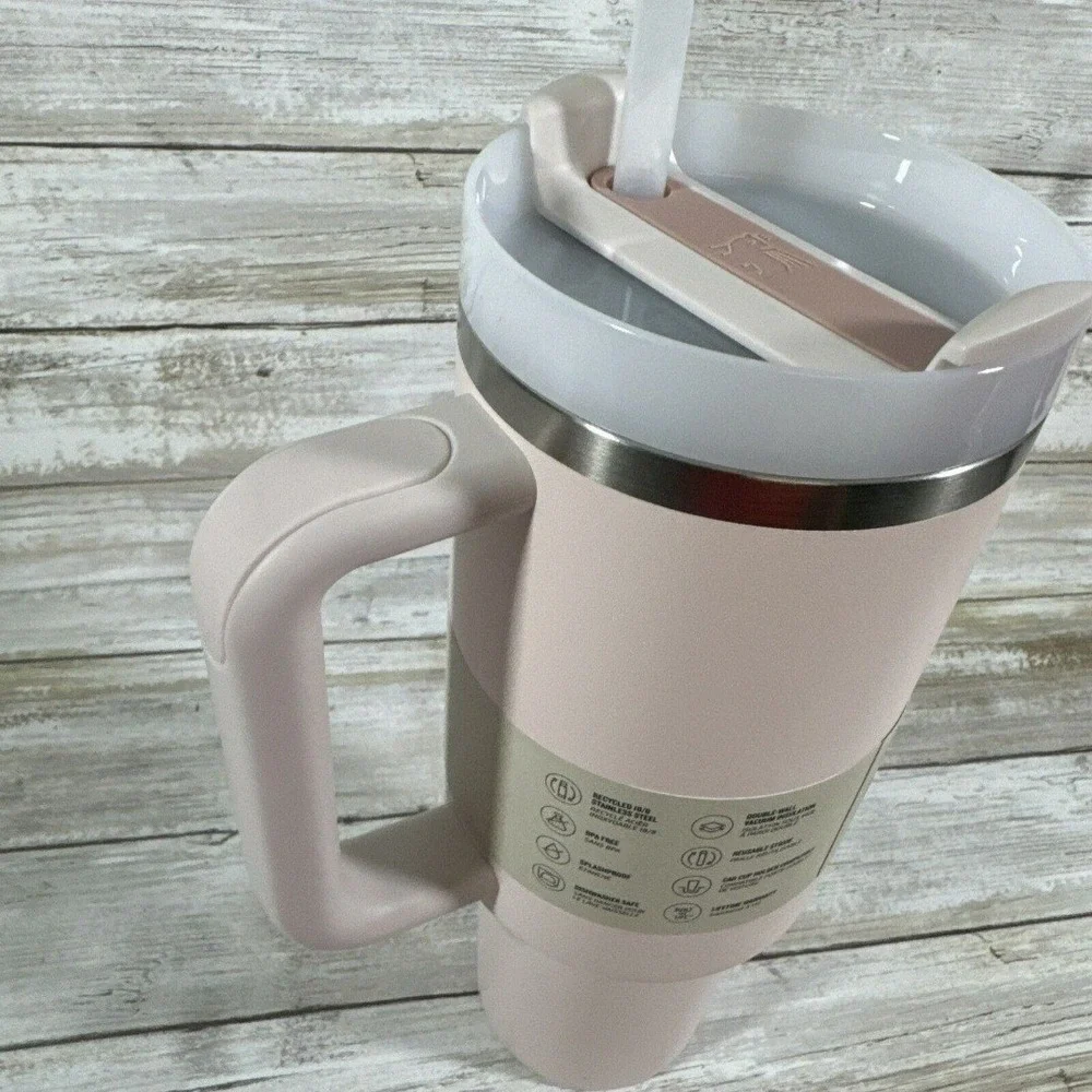 Stanley Quencher H2.0 FlowState Stainless Steel Tumbler 40oz Rose Quartz‎